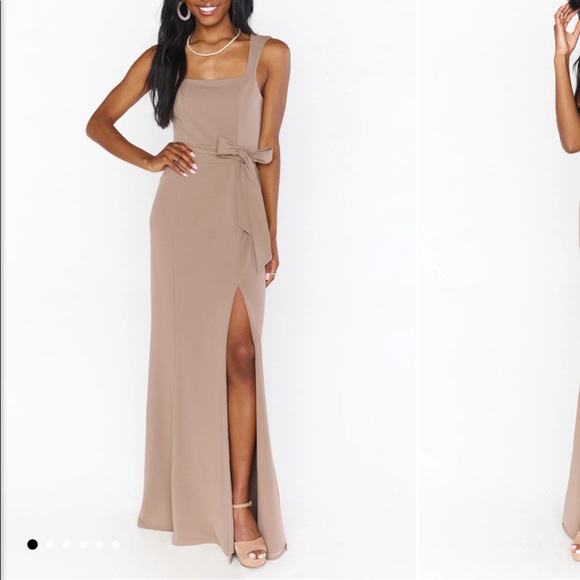 Show me your Mumu Paris gown bridesmaid dress in Dune - Picture 4 of 9